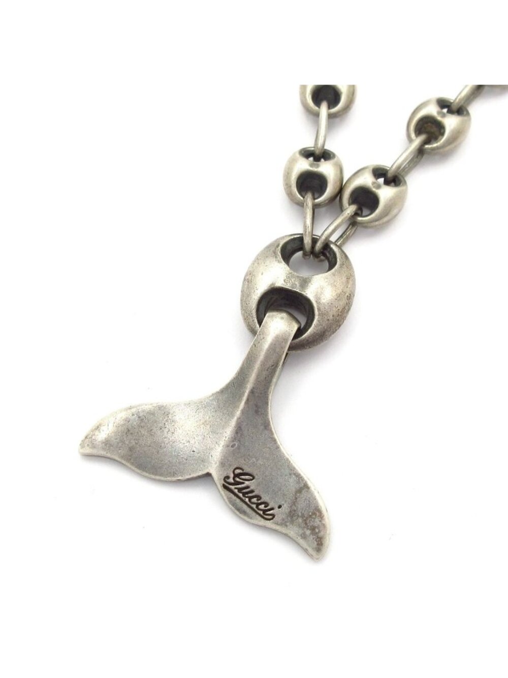 Gucci Necklace Silver Marina Chain Whale Tail